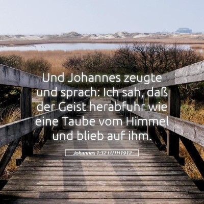 Picture 05 - Johannes 1:32 LUTH1912 - Und Johannes zeugte und sprach: Ich sah, daß der - Bible Verse Picture