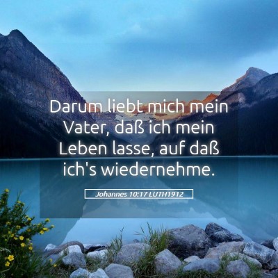 Picture 05 - Johannes 10:17 LUTH1912 - Darum liebt mich mein Vater, daß ich mein Leben - Bible Verse Picture