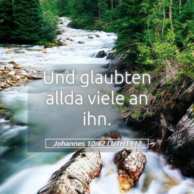 Picture 05 - Johannes 10:42 LUTH1912 - Und glaubten allda viele an - Bible Verse Picture