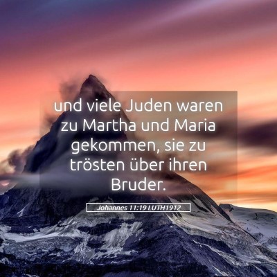 Picture 05 - Johannes 11:19 LUTH1912 - und viele Juden waren zu Martha und Maria - Bible Verse Picture
