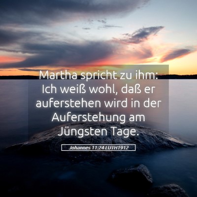 Picture 05 - Johannes 11:24 LUTH1912 - Martha spricht zu ihm: Ich weiß wohl, daß er - Bible Verse Picture