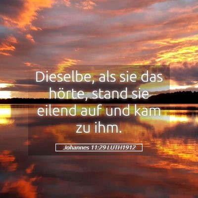 Picture 05 - Johannes 11:29 LUTH1912 - Dieselbe, als sie das hörte, stand sie eilend - Bible Verse Picture