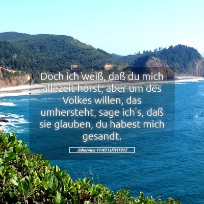 Picture 05 - Johannes 11:42 LUTH1912 - Doch ich weiß, daß du mich allezeit hörst; - Bible Verse Picture