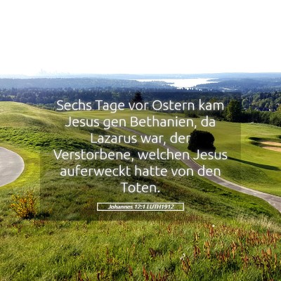 Picture 05 - Johannes 12:1 LUTH1912 - Sechs Tage vor Ostern kam Jesus gen Bethanien, da - Bible Verse Picture