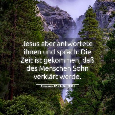 Picture 05 - Johannes 12:23 LUTH1912 - Jesus aber antwortete ihnen und sprach: Die Zeit - Bible Verse Picture