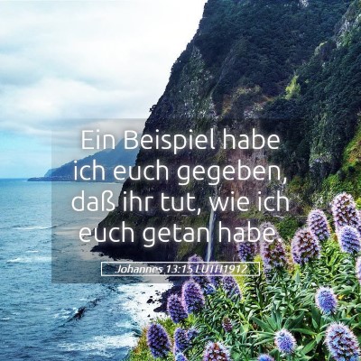 Picture 05 - Johannes 13:15 LUTH1912 - Ein Beispiel habe ich euch gegeben, daß ihr tut, - Bible Verse Picture