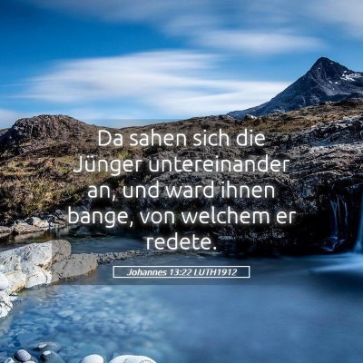 Picture 05 - Johannes 13:22 LUTH1912 - Da sahen sich die Jünger untereinander an, und - Bible Verse Picture