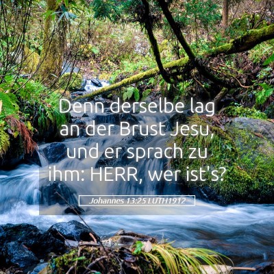 Picture 05 - Johannes 13:25 LUTH1912 - Denn derselbe lag an der Brust Jesu, und er - Bible Verse Picture