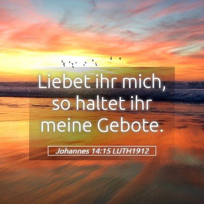 Picture 05 - Johannes 14:15 LUTH1912 - Liebet ihr mich, so haltet ihr meine - Bible Verse Picture