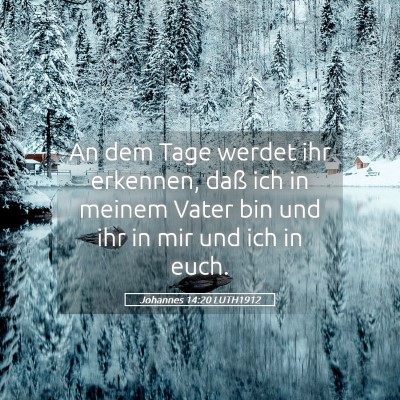 Picture 05 - Johannes 14:20 LUTH1912 - An dem Tage werdet ihr erkennen, daß ich in - Bible Verse Picture