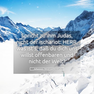 Picture 05 - Johannes 14:22 LUTH1912 - Spricht zu ihm Judas, nicht der Ischariot: HERR, - Bible Verse Picture