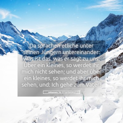 Picture 05 - Johannes 16:17 LUTH1912 - Da sprachen etliche unter seinen Jüngern - Bible Verse Picture