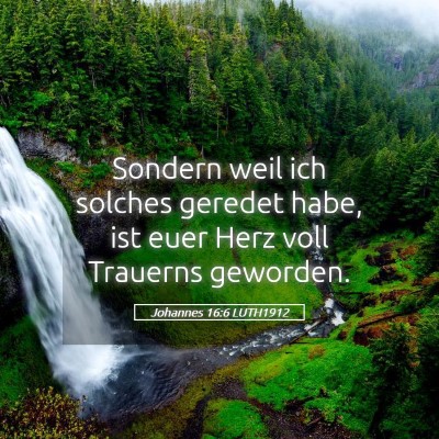 Picture 05 - Johannes 16:6 LUTH1912 - Sondern weil ich solches geredet habe, ist euer - Bible Verse Picture