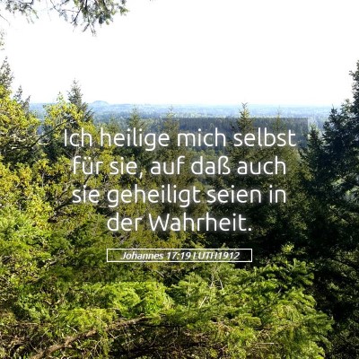 Picture 05 - Johannes 17:19 LUTH1912 - Ich heilige mich selbst für sie, auf daß auch - Bible Verse Picture