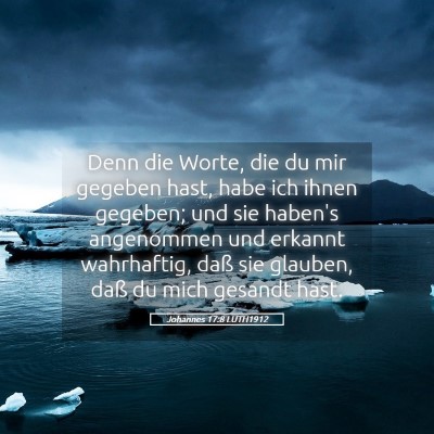 Picture 05 - Johannes 17:8 LUTH1912 - Denn die Worte, die du mir gegeben hast, habe ich - Bible Verse Picture