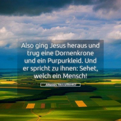 Picture 05 - Johannes 19:5 LUTH1912 - Also ging Jesus heraus und trug eine Dornenkrone - Bible Verse Picture