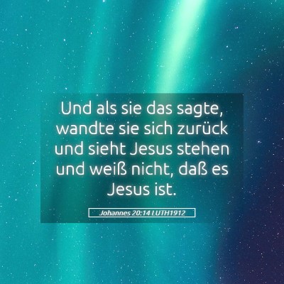 Picture 05 - Johannes 20:14 LUTH1912 - Und als sie das sagte, wandte sie sich zurück - Bible Verse Picture
