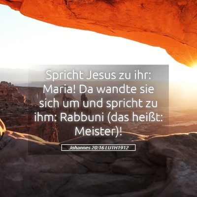 Picture 05 - Johannes 20:16 LUTH1912 - Spricht Jesus zu ihr: Maria! Da wandte sie sich - Bible Verse Picture
