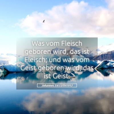 Picture 05 - Johannes 3:6 LUTH1912 - Was vom Fleisch geboren wird, das ist Fleisch; - Bible Verse Picture