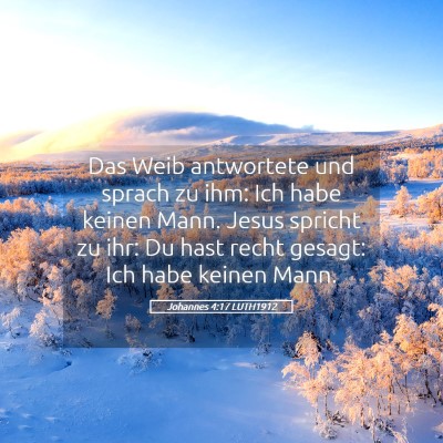 Picture 05 - Johannes 4:17 LUTH1912 - Das Weib antwortete und sprach zu ihm: Ich habe - Bible Verse Picture