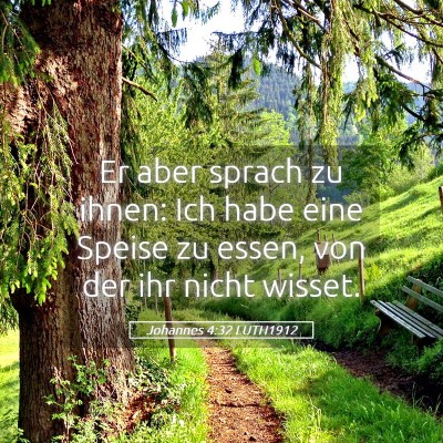 Picture 05 - Johannes 4:32 LUTH1912 - Er aber sprach zu ihnen: Ich habe eine Speise zu - Bible Verse Picture