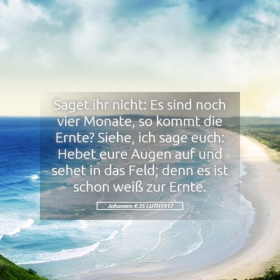 Picture 05 - Johannes 4:35 LUTH1912 - Saget ihr nicht: Es sind noch vier Monate, so - Bible Verse Picture