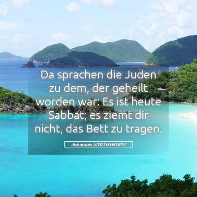 Picture 05 - Johannes 5:10 LUTH1912 - Da sprachen die Juden zu dem, der geheilt worden - Bible Verse Picture