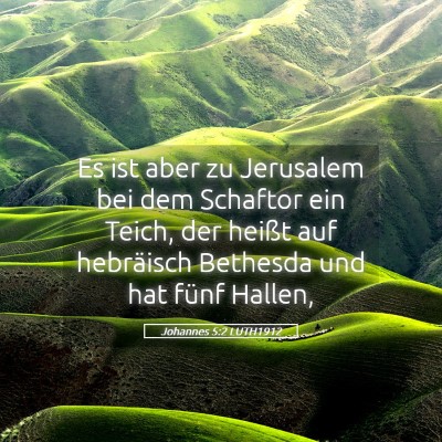 Picture 05 - Johannes 5:2 LUTH1912 - Es ist aber zu Jerusalem bei dem Schaftor ein - Bible Verse Picture