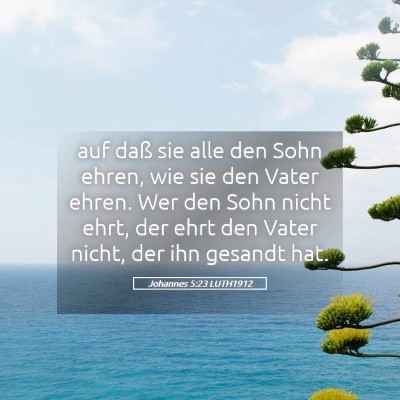Picture 05 - Johannes 5:23 LUTH1912 - auf daß sie alle den Sohn ehren, wie sie den - Bible Verse Picture