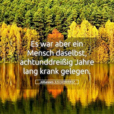 Picture 05 - Johannes 5:5 LUTH1912 - Es war aber ein Mensch daselbst, achtunddreißig - Bible Verse Picture