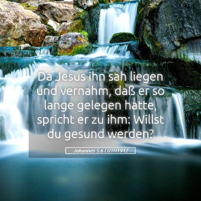 Picture 05 - Johannes 5:6 LUTH1912 - Da Jesus ihn sah liegen und vernahm, daß er so - Bible Verse Picture