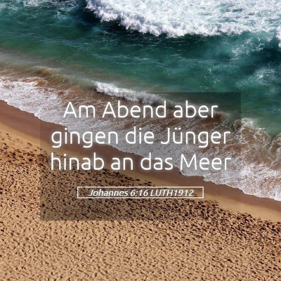 Picture 05 - Johannes 6:16 LUTH1912 - Am Abend aber gingen die Jünger hinab an das - Bible Verse Picture