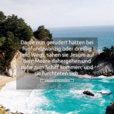Picture 05 - Johannes 6:19 LUTH1912 - Da sie nun gerudert hatten bei fünfundzwanzig - Bible Verse Picture