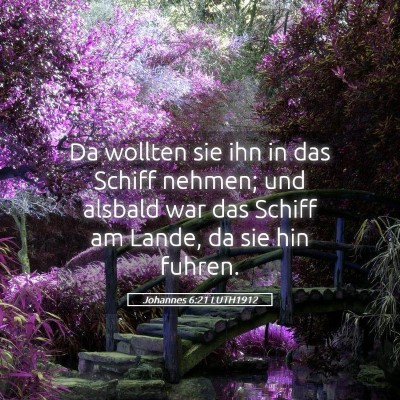 Picture 05 - Johannes 6:21 LUTH1912 - Da wollten sie ihn in das Schiff nehmen; und - Bible Verse Picture