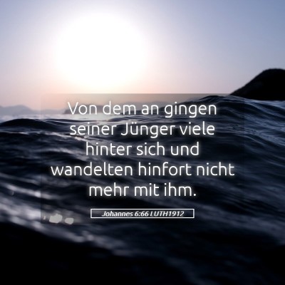 Picture 05 - Johannes 6:66 LUTH1912 - Von dem an gingen seiner Jünger viele hinter - Bible Verse Picture