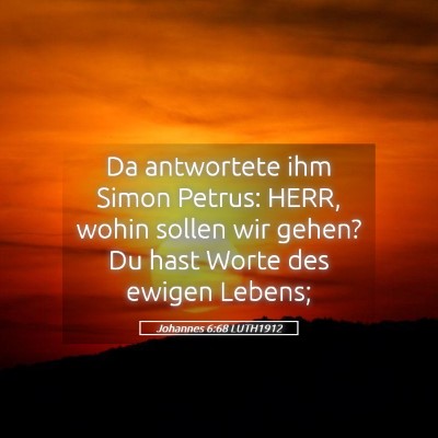 Picture 05 - Johannes 6:68 LUTH1912 - Da antwortete ihm Simon Petrus: HERR, wohin - Bible Verse Picture