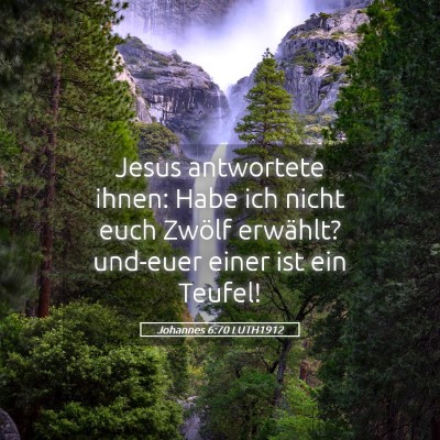 Picture 05 - Johannes 6:70 LUTH1912 - Jesus antwortete ihnen: Habe ich nicht euch - Bible Verse Picture