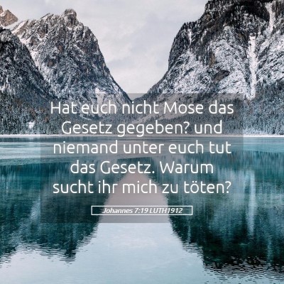 Picture 05 - Johannes 7:19 LUTH1912 - Hat euch nicht Mose das Gesetz gegeben? und - Bible Verse Picture