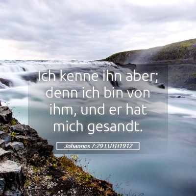 Picture 05 - Johannes 7:29 LUTH1912 - Ich kenne ihn aber; denn ich bin von ihm, und er - Bible Verse Picture