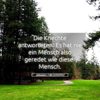 Picture 05 - Johannes 7:46 LUTH1912 - Die Knechte antworteten: Es hat nie ein Mensch - Bible Verse Picture