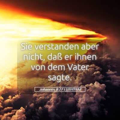 Picture 05 - Johannes 8:27 LUTH1912 - Sie verstanden aber nicht, daß er ihnen von dem - Bible Verse Picture
