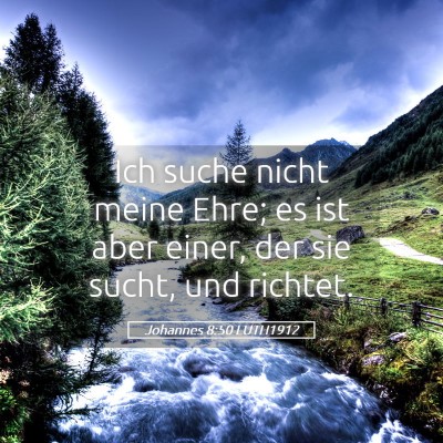 Picture 05 - Johannes 8:50 LUTH1912 - Ich suche nicht meine Ehre; es ist aber einer, - Bible Verse Picture
