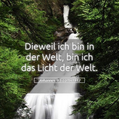 Picture 05 - Johannes 9:5 LUTH1912 - Dieweil ich bin in der Welt, bin ich das Licht - Bible Verse Picture