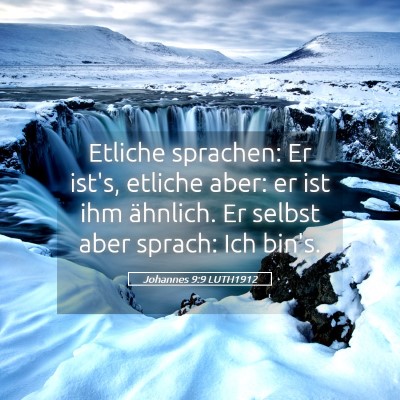 Picture 05 - Johannes 9:9 LUTH1912 - Etliche sprachen: Er ist's, etliche aber: er ist - Bible Verse Picture