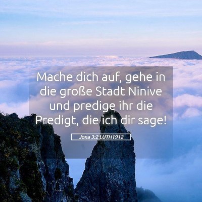 Picture 05 - Jona 3:2 LUTH1912 - Mache dich auf, gehe in die große Stadt Ninive - Bible Verse Picture