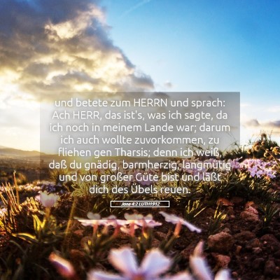 Picture 05 - Jona 4:2 LUTH1912 - und betete zum HERRN und sprach: Ach HERR, das - Bible Verse Picture