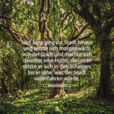 Picture 05 - Jona 4:5 LUTH1912 - Und Jona ging zur Stadt hinaus und setzte sich - Bible Verse Picture