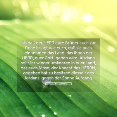 Picture 05 - Josua 1:15 LUTH1912 - bis daß der HERR eure Brüder auch zur Ruhe - Bible Verse Picture