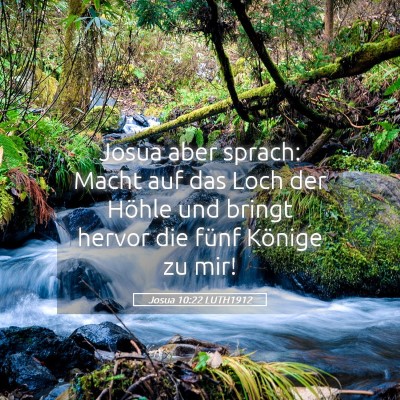 Picture 05 - Josua 10:22 LUTH1912 - Josua aber sprach: Macht auf das Loch der Höhle - Bible Verse Picture