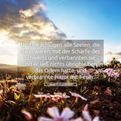 Picture 05 - Josua 11:11 LUTH1912 - Und sie schlugen alle Seelen, die darin waren, - Bible Verse Picture